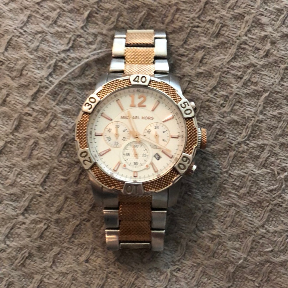 Michael Kors chunky watch.